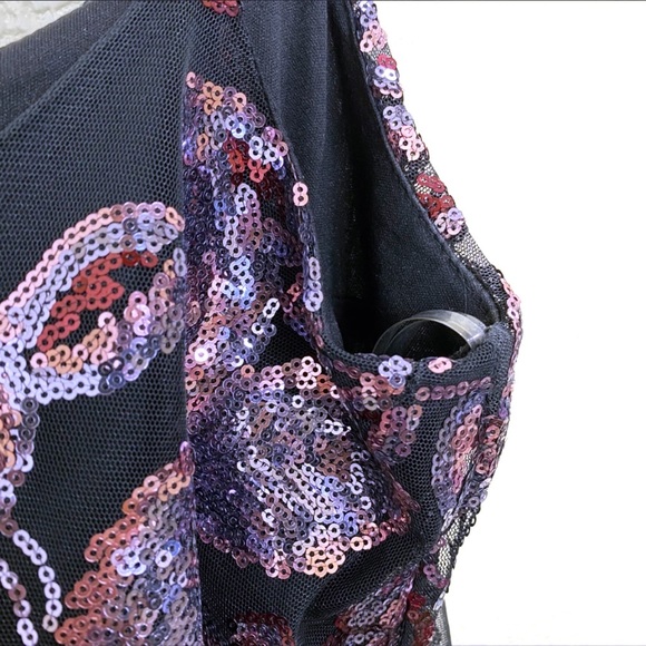 Emerald Sundae Sequin Mini Dress Black Size Medium - Picture 5 of 6